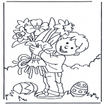 Theme coloring pages - Flowers with Eastern