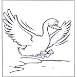 Animals coloring pages - Flying goose