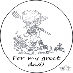 Theme coloring pages - For dear dad