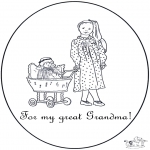 Theme coloring pages - For dear grandma