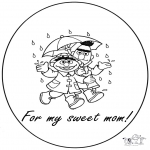 Theme coloring pages - For dear mum