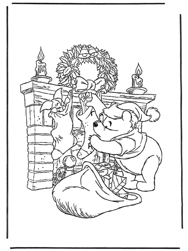 Free bible coloring pages winnie the pooh - Coloring pages Christmas