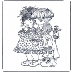 All sorts of - Free coloring pages boy and girl