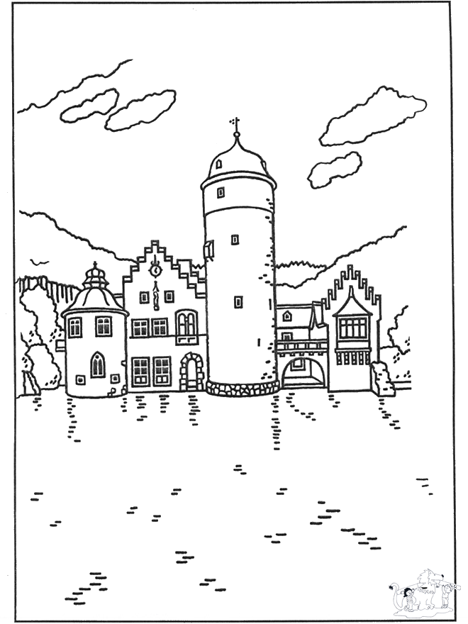 Free coloring pages castle - Castle