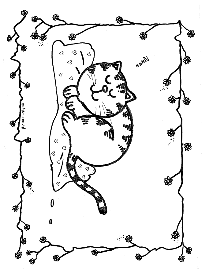 Free coloring pages cat - Cats