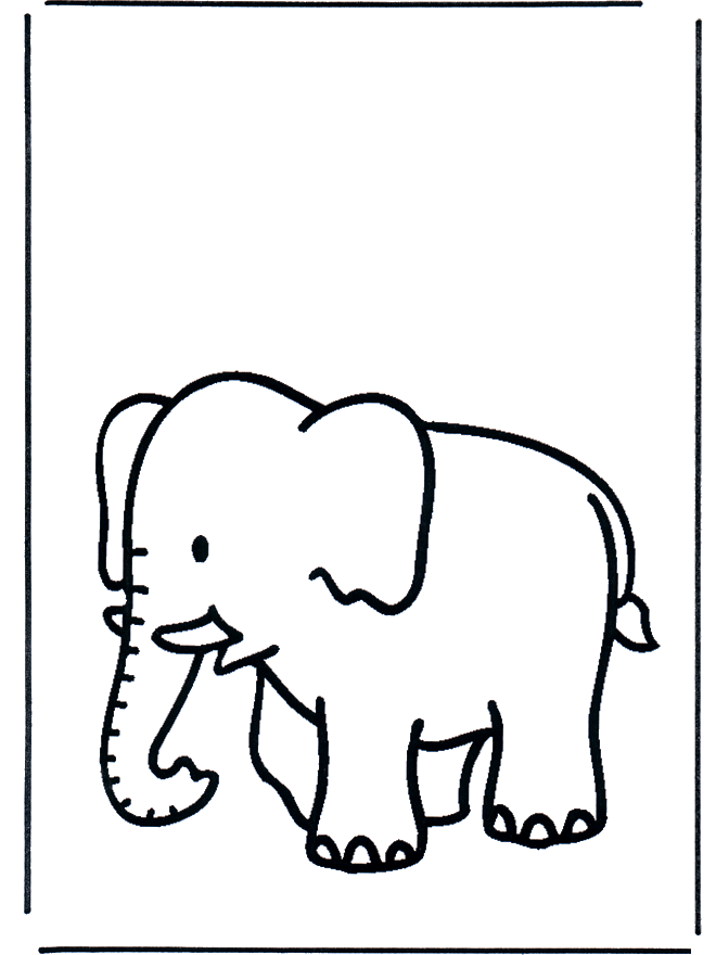Free coloring pages elephant - Animals