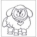 Animals coloring pages - Free coloring pages little sheep