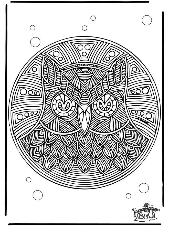 Free coloring pages Mandala - Animal mandalas