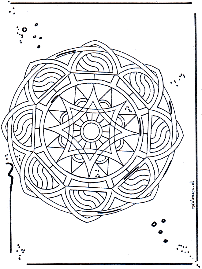 Free coloring pages mandala star - Geo mandalas