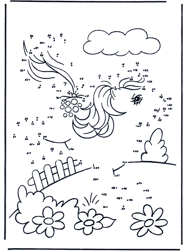 Free coloring pages my little pony  - Number picture