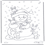 Winter coloring pages - Free coloring pages rabbit