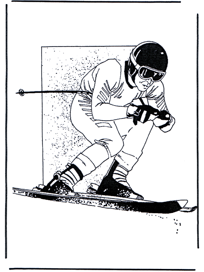 Free coloring pages skiing - Sports coloring pages