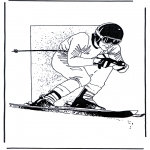 All sorts of - Free coloring pages skiing