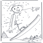 Winter coloring pages - Free coloring pages Snowboarding