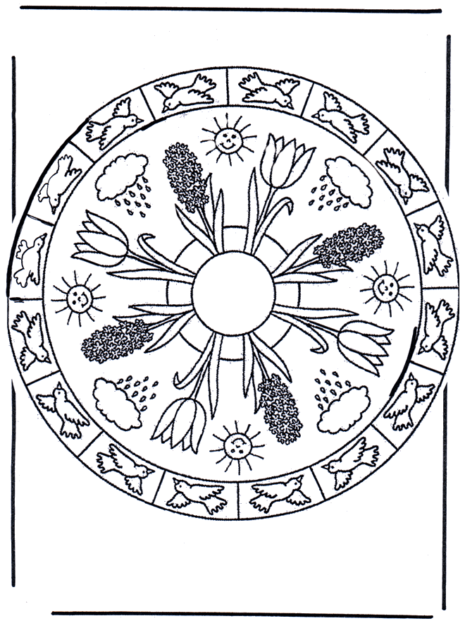 Free coloring pages spring