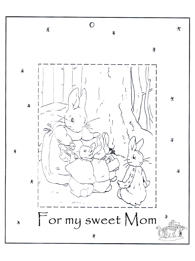 Free coloringpages mothers day - Mother's day