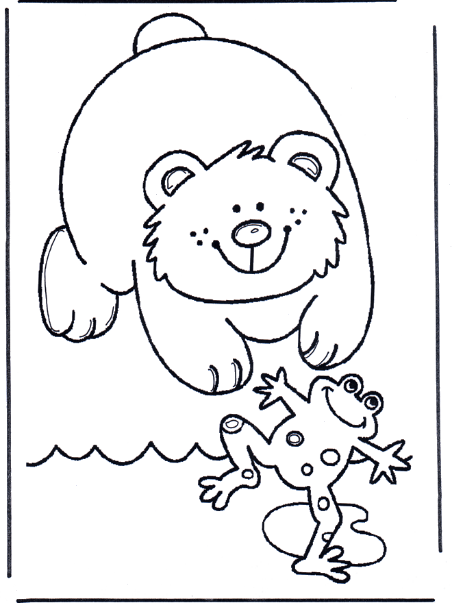 Frog and bear - Animals