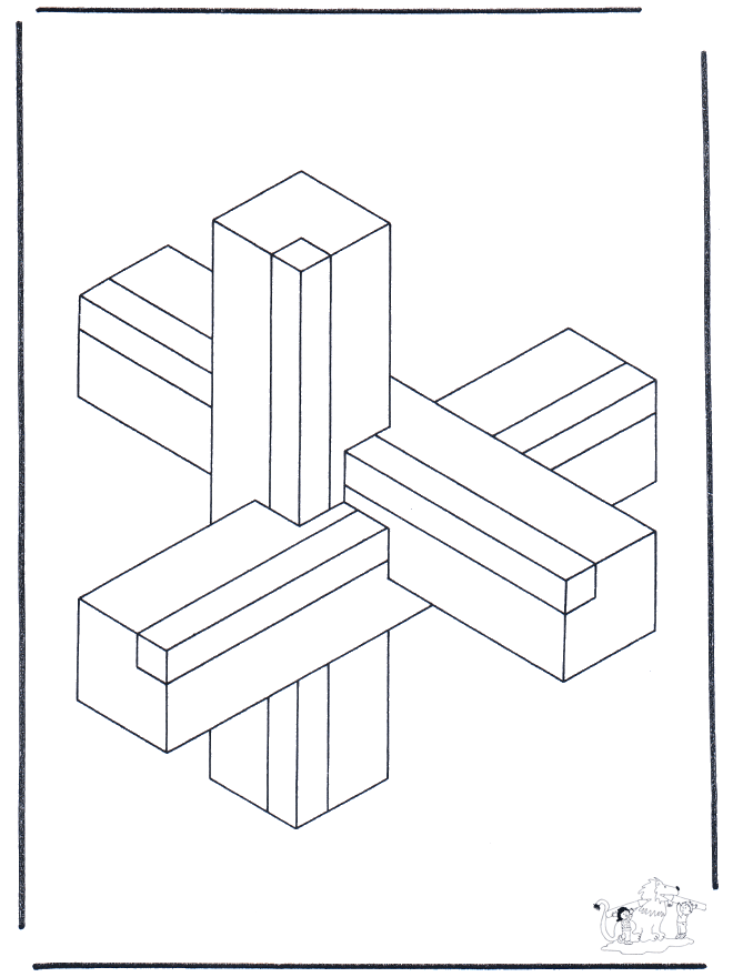 Geometric shapes 1 - Art coloring pages