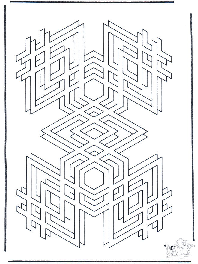 Geometric shapes 2 - Art coloring pages