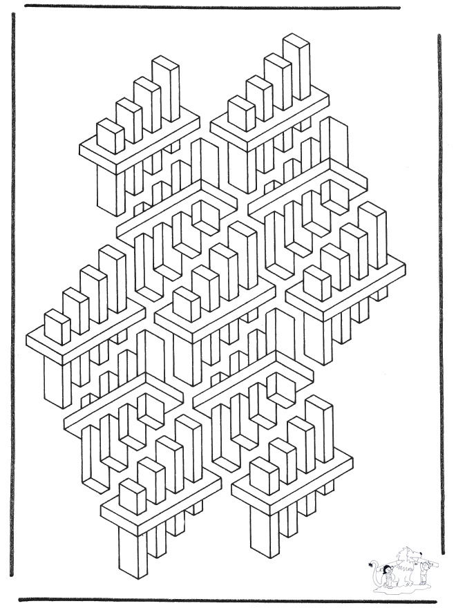 Geometric shapes 3 - Art coloring pages