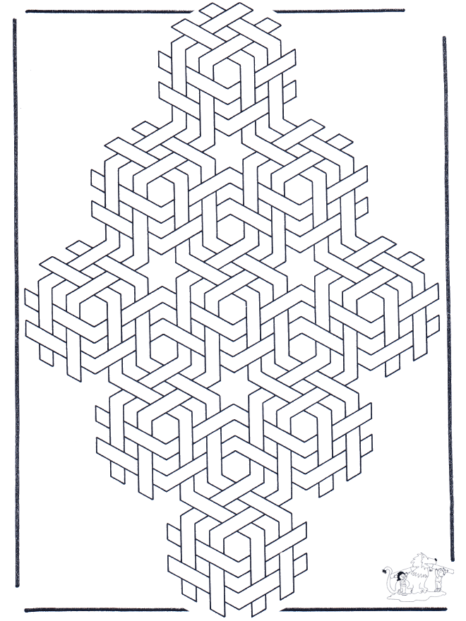 Geometric shapes 4 - Art coloring pages