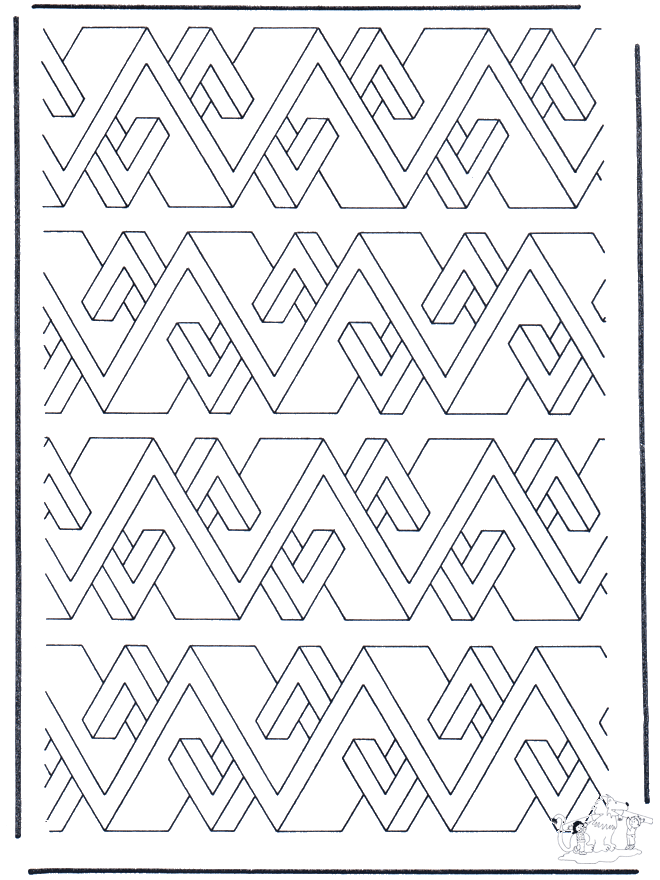 Geometric shapes 8 - Art coloring pages