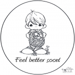 Theme coloring pages - Get well 2