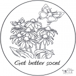 Theme coloring pages - Get well 5