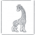 Animals coloring pages - Giraffe 2