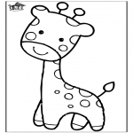 Animals coloring pages - Giraffe 3