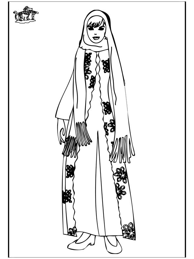 Girl 2 - Children coloring page