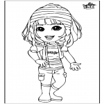 Kids coloring pages - Girl 3