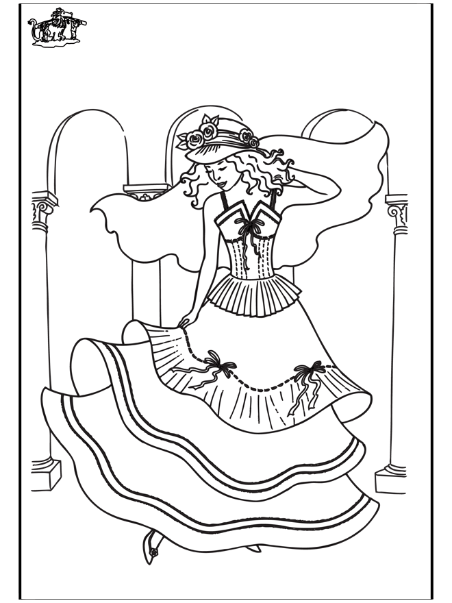 Girl 5 - Children coloring page