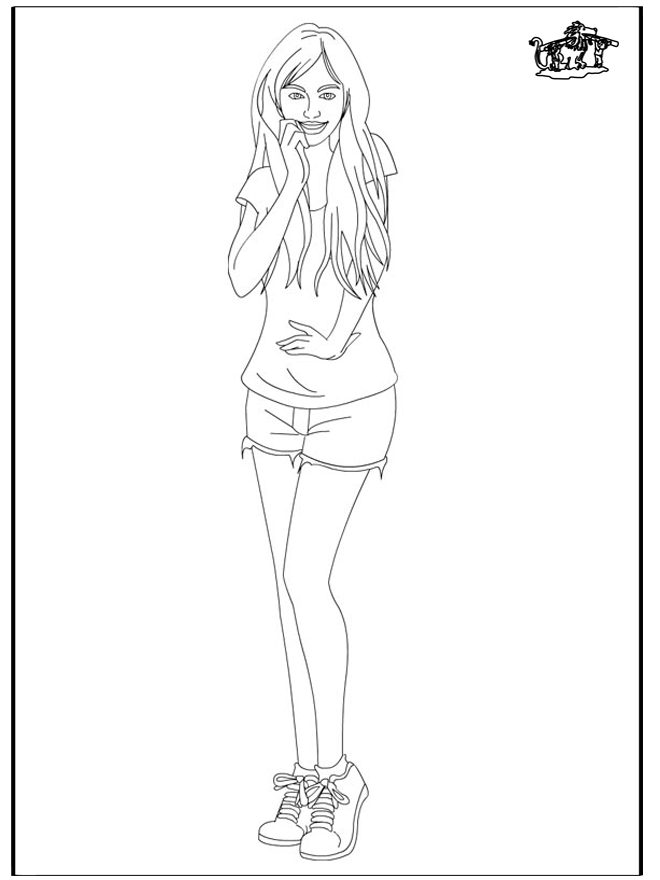 Girl 6 - Children coloring page