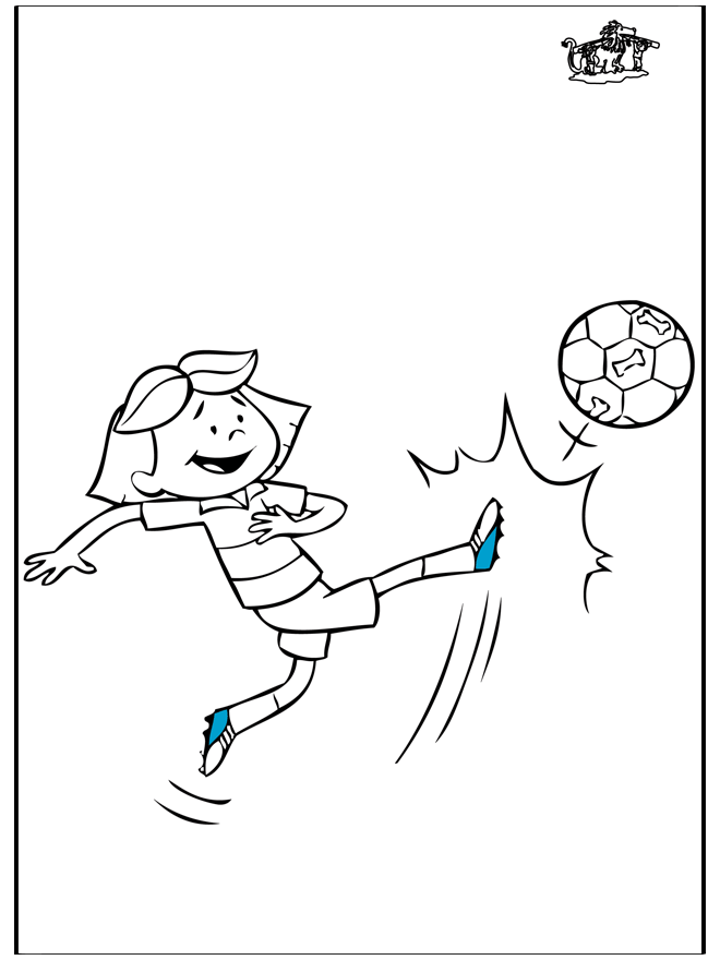 Girl with football - Soccer
