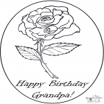 Theme coloring pages - Grandpa's birthday