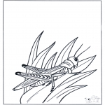 Animals coloring pages - Grass-hopper