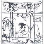 Bible coloring pages - Haealing of the paralysed man 3