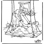 Bible coloring pages - Haealing of the paralysed man 4