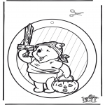 Theme coloring pages - Halloween suncatcher 1