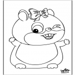 Animals coloring pages - Hamster 1