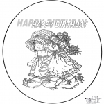 Theme coloring pages - Happy Birthday 2