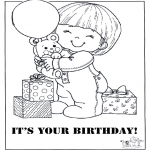 Theme coloring pages - Happy Birthday 4