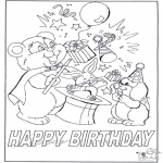 Theme coloring pages - Happy Birthday 7