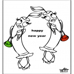 Theme coloring pages - Happy New Year 3