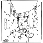 Bible coloring pages - Healing blind man