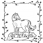 Animals coloring pages - Horse 2