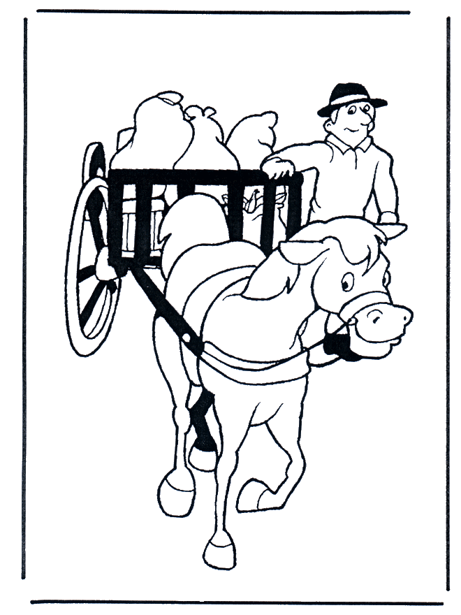 Horse and wagon - Horses