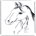 Animals coloring pages - Horse head 3