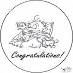 Theme coloring pages - Hurrah a baby 1